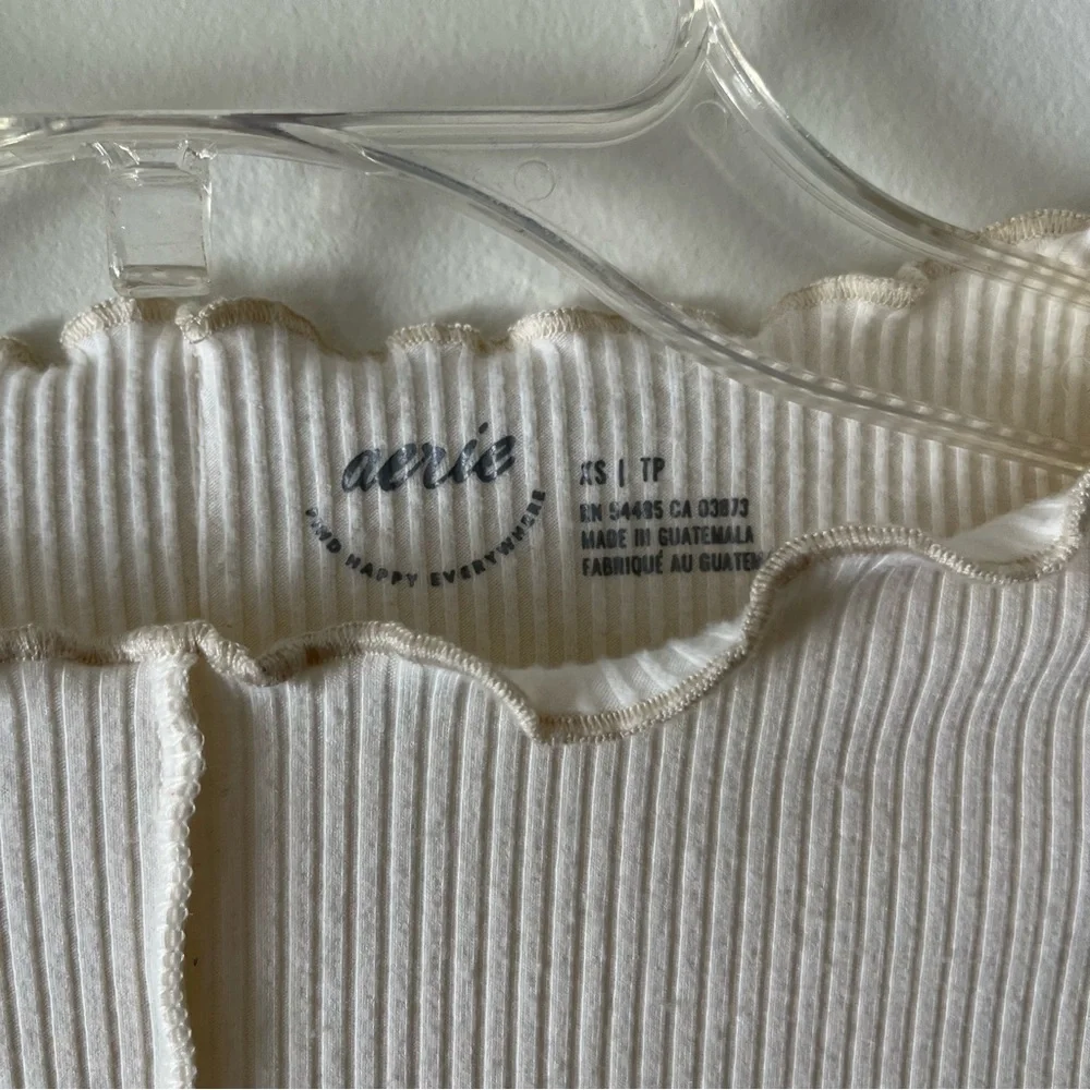 Aerie Ribbed Stretch Long Sleeve Shirt XS